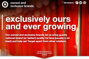 Target Exclusive Brands Site
